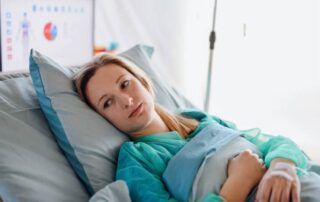 woman in hospital bed